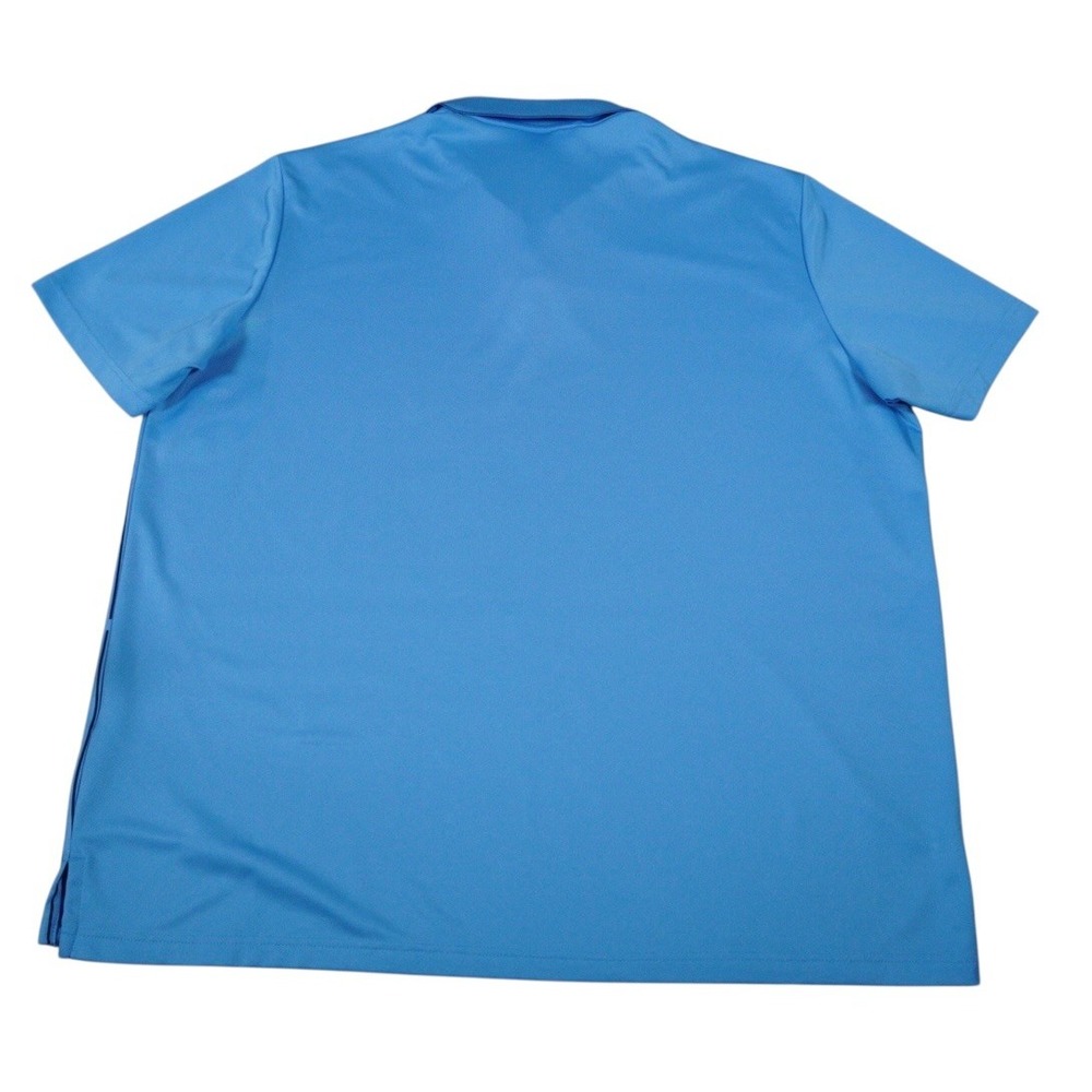 Adidas Golf Polo Shirt Mens 2XL Blue Striped Performance Short Sleeve Logo - Picture 2 of 8
